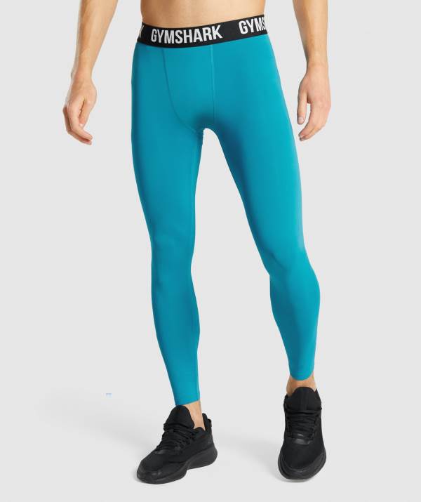 Panske Legíny Gymshark Element Baselayer Modre | AM2716389